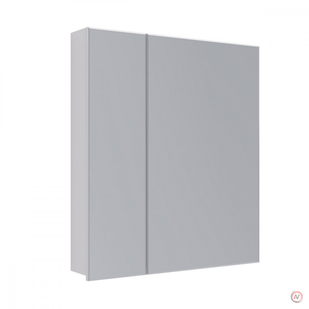 Шкаф зеркальный Lemark UNIVERSAL 70х80 см 2-х дверный, цвет корпуса: Белый глянец